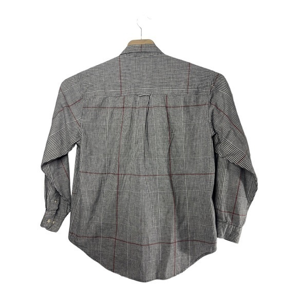 Sperry Top Sider Men's Long Sleeve Button Down Check/Plaid Black/Red Large - Picture 4 of 5